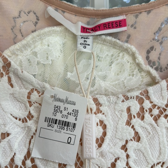 tracy reese flounce slip dress optic white - Picture 6 of 8